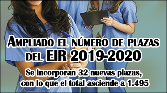Ampliado el número de plazas del EIR 2019-2020