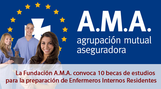 La Fundación A.M.A. convoca 10 becas de estudios para la preparación de enfermeros internos residentes