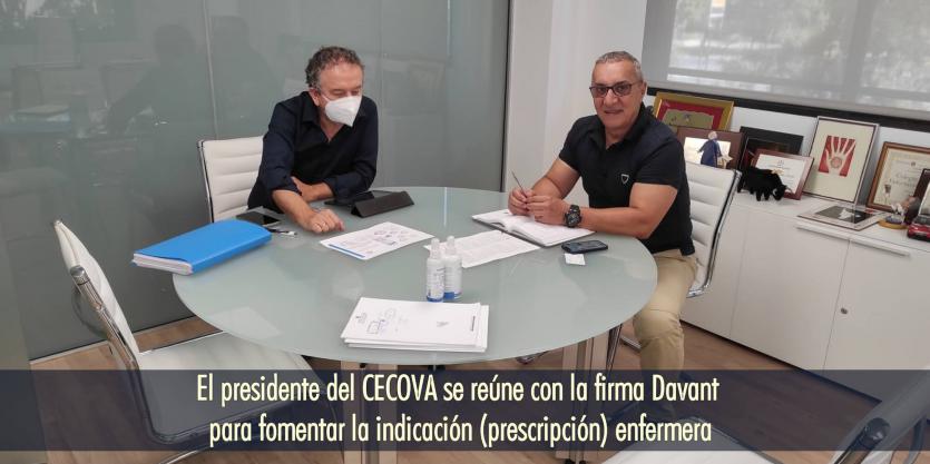El presidente del CECOVA se reúne con la firma Davant para fomentar la indicación (prescripción) enfermera