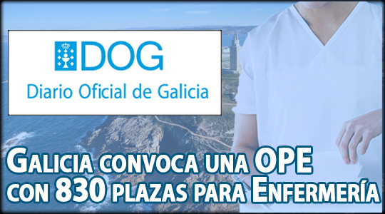 Galicia convoca una OPE con 830 plazas para Enfermería