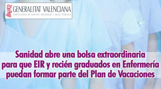 Sanidad abre una bolsa extraordinaria para que EIR y recién graduados en Enfermería puedan formar parte del Plan de Vacaciones