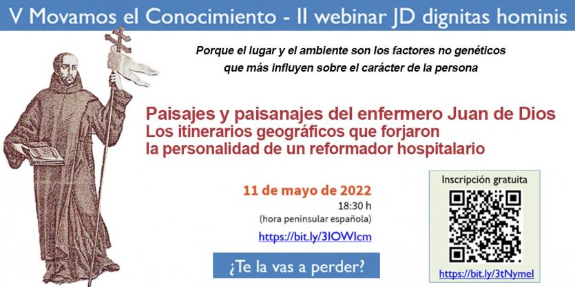 11 de mayo: webinar Paisajes y paisanajes del enfermero Juan de Dios