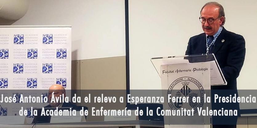 José Antonio Ávila da el relevo a Esperanza Ferrer en la Presidencia de la Academia de Enfermería de la Comunitat Valenciana