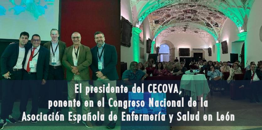 El presidente del CECOVA, ponente en el Congreso Nacional de la Asociación Española de Enfermería y Salud en León