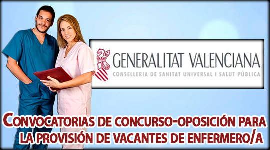 Convocatorias de concurso-oposición para la provisión de plazas vacantes de enfermero/a