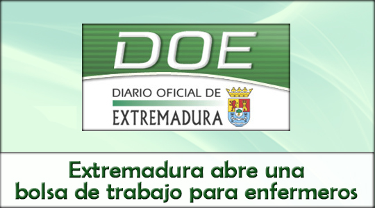 Extremadura abre una bolsa de trabajo para enfermeros