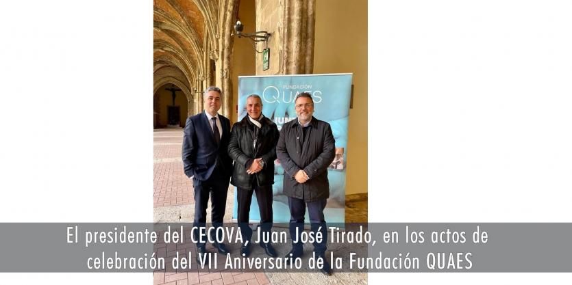El presidente del CECOVA, Juan José Tirado, en los actos de celebración del VII Aniversario de la Fundación QUAES