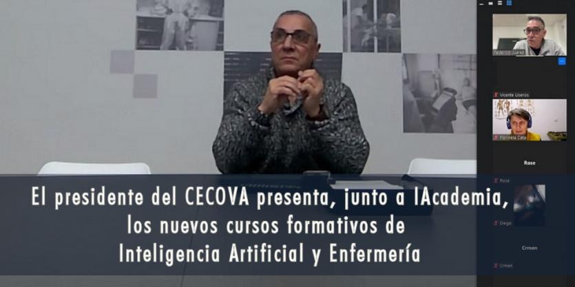 El presidente del CECOVA presenta, junto a IAcademia, los nuevos cursos formativos de Inteligencia Artificial y Enfermería
