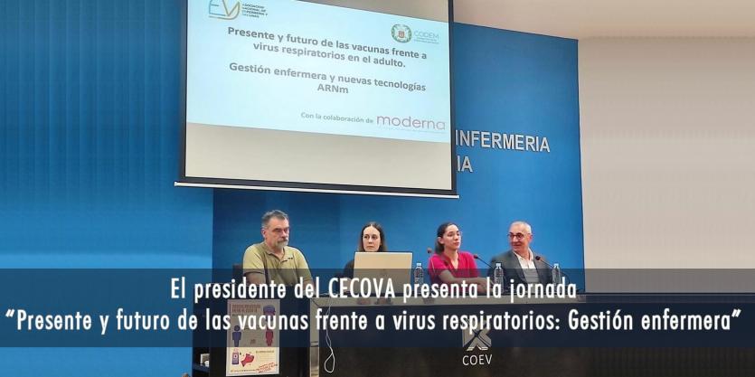 El presidente del CECOVA presenta la jornada “Presente y futuro de las vacunas frente a virus respiratorios: Gestión enfermera”