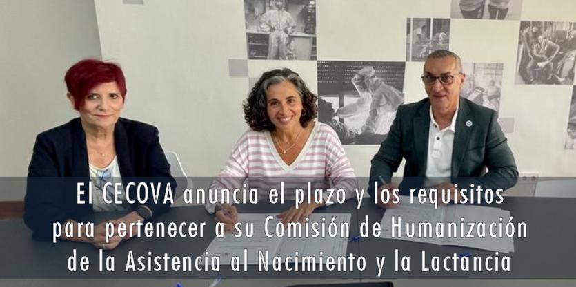 El CECOVA anuncia el plazo y los requisitos para pertenecer a su Comisión de Humanización de la Asistencia al Nacimiento y la Lactancia