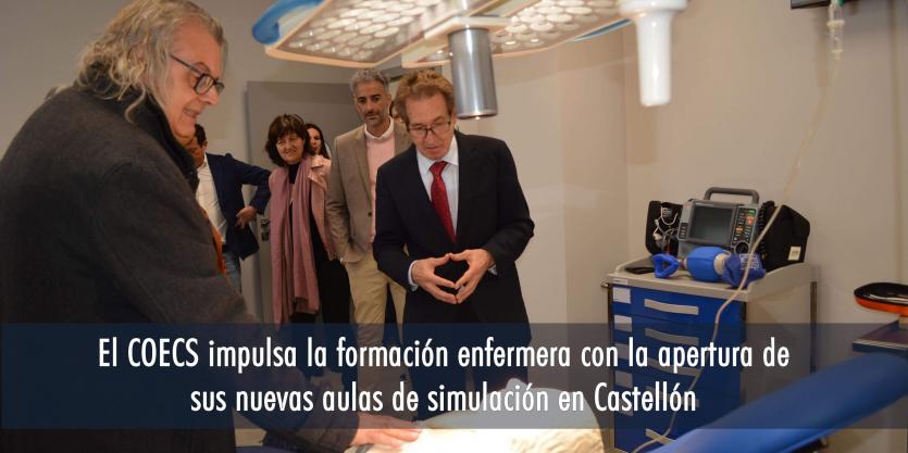 El COECS impulsa la formación enfermera con la apertura de sus nuevas aulas de simulación en Castellón