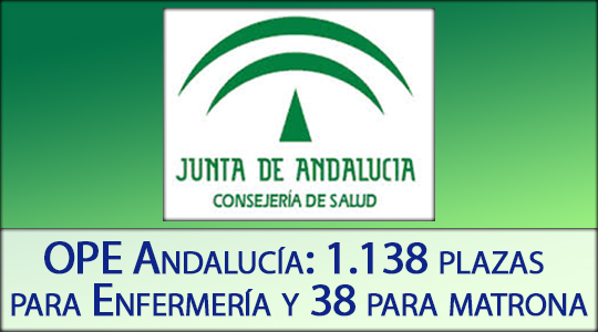 OPE Andalucía: 1.138 plazas para Enfermería y 38 para matrona