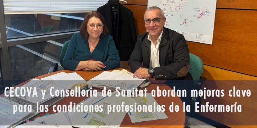 CECOVA y Conselleria de Sanitat abordan mejoras clave para las condiciones profesionales de la Enfermería