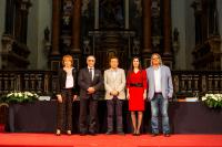 Componentes de la mesa presidencial de la gala del Día de la Enfermería de la Comunidad Valenciana 2023